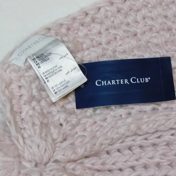 Charter Club Ruffle-Knit Boa Scarf Pink - Picture 2 of 2